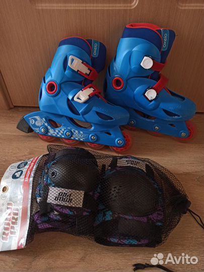 Детские ролики и защита 30 -32 размер