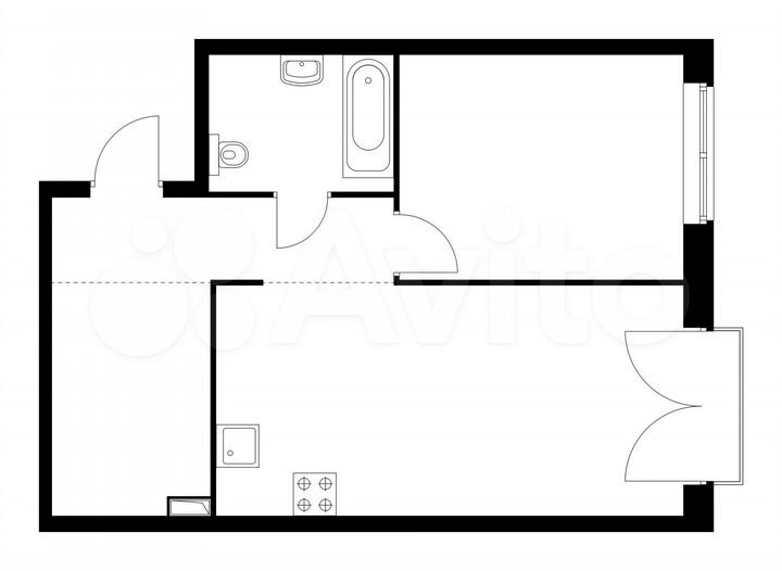 1-к. квартира, 50,3 м², 5/12 эт.