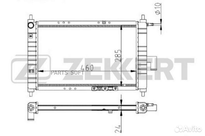 Радиатор охлаждения Дэу Матиз 01