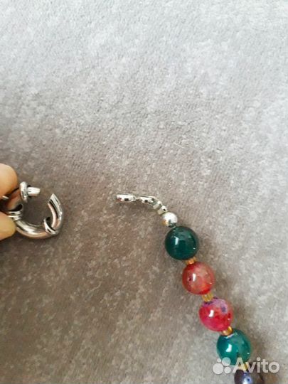 Колье из натуральных камней-самоцветов