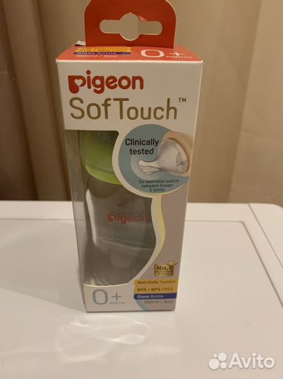 Бутылочка для кормленияPigeon SofTouch, 0+,160мл