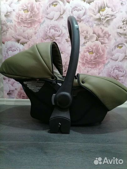 Автолюлька-переноска 0-13 кг экокожа+адаптеры