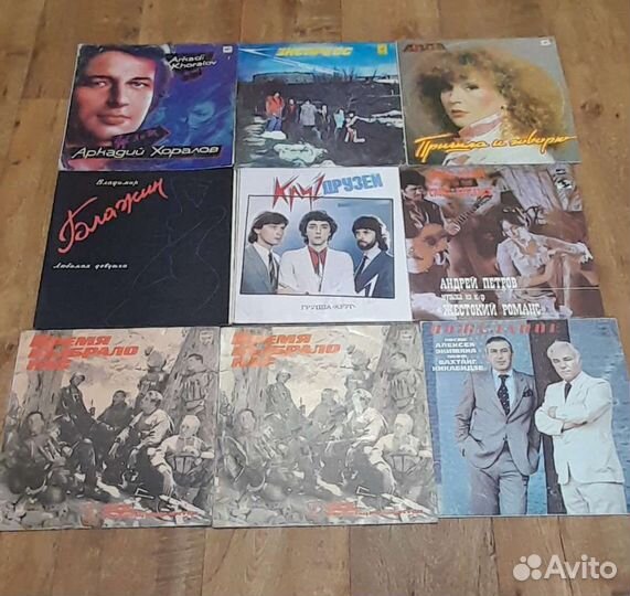 Виниловые пластинки популярных исполнителей 80х-90