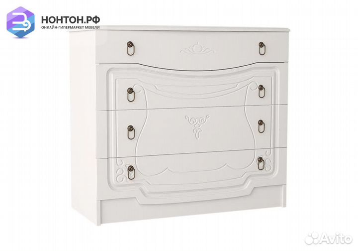 Комод Мария белый глянец