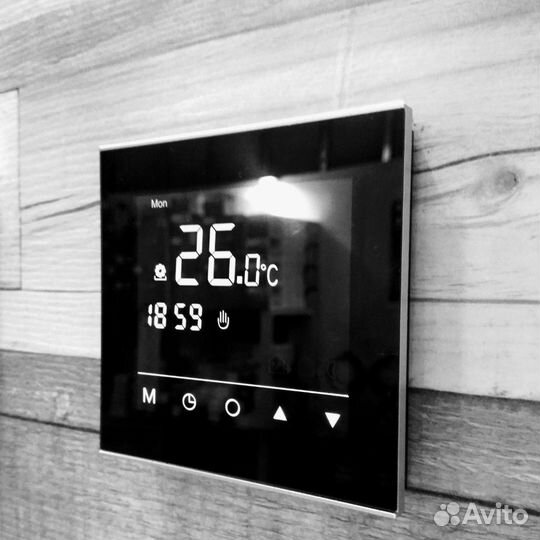 Терморегулятор для теплого пола (черный)