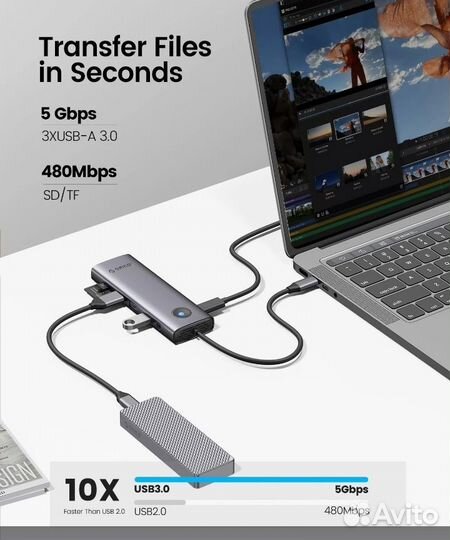USB HUB многопортовый концентратор orico