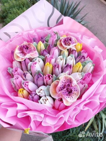 Съедобный букет, букет из зефира, сладкий букет