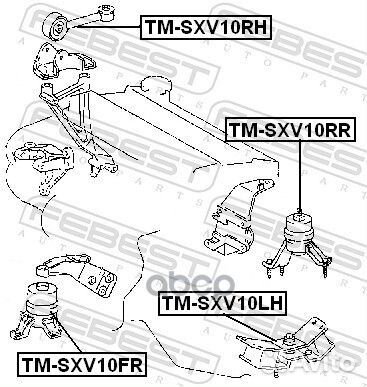 Подушка двигателя правая MT (toyota camry SXV2#