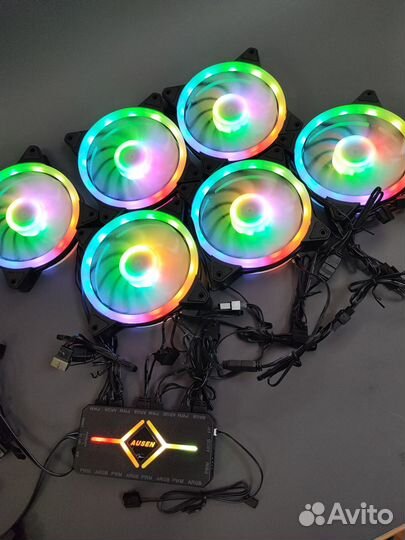 Argb 7pin Вентилятор LED Для корпуса пк 3+4pin