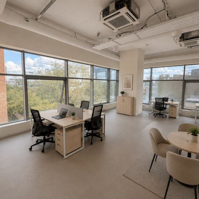 Панорамный офис, 55 м²