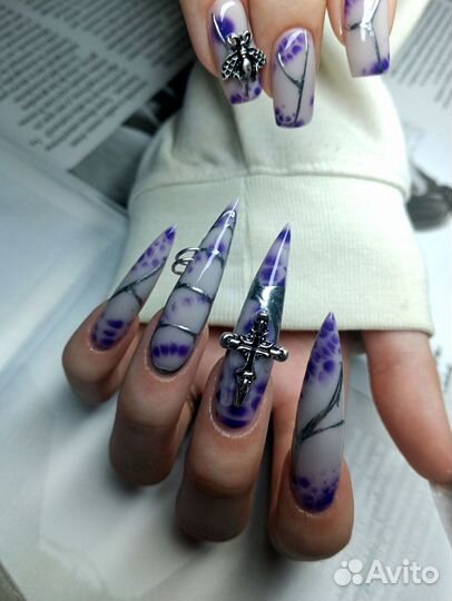 Маникюр наращивание ногтей
