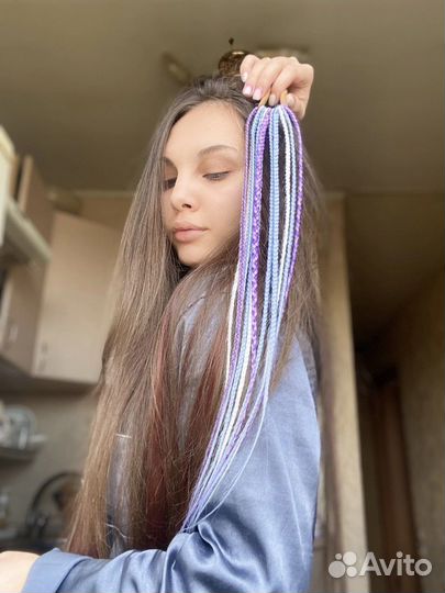 Афрорезинка детская с косами