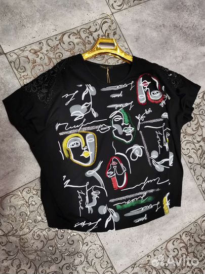 Футболка, свитшот женский. Турция. XL, XXL