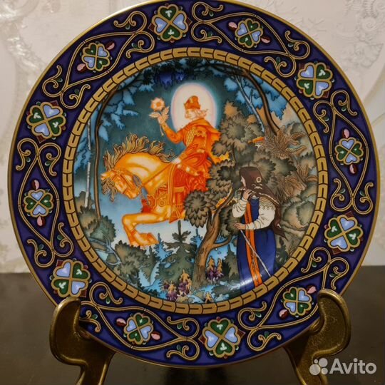 Тарелка Красный всадник русские сказки Зворыкин