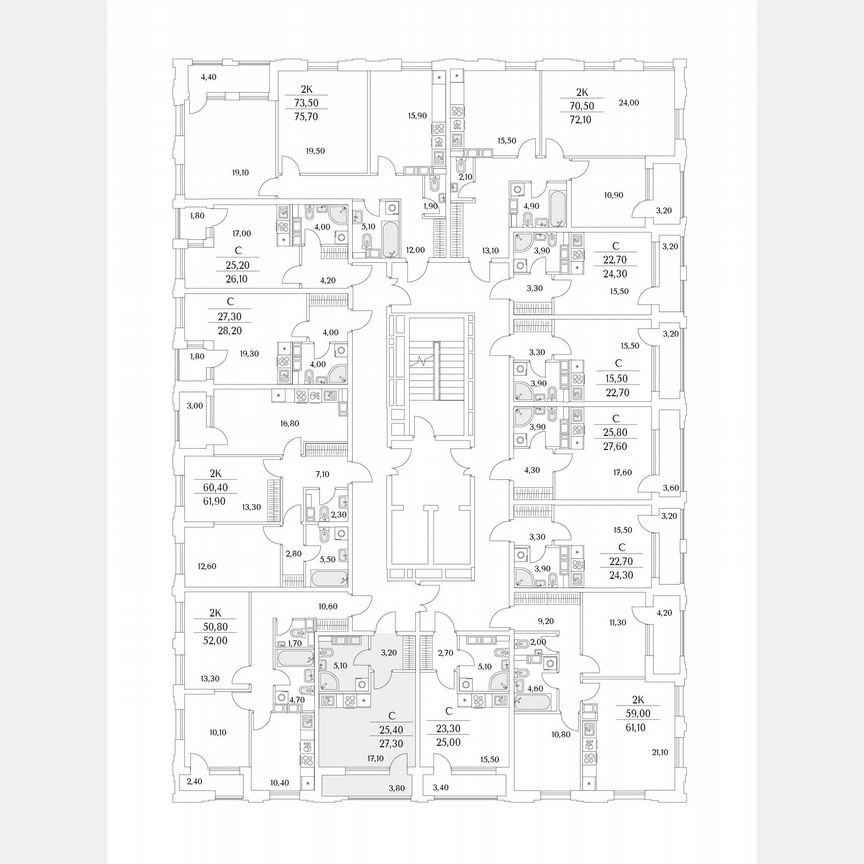 Квартира-студия, 45,2 м², 10/13 эт.