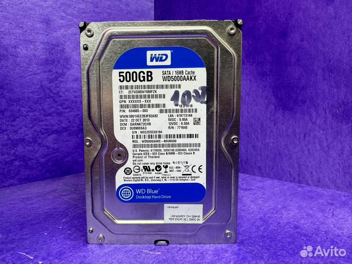 Жесткие диски HDD 500 GB WD