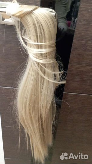 Хвост накладной на ленте белый