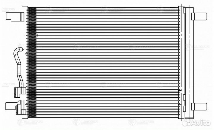 Радиатор кондиционера skoda octavia A7 (13) /VW Go