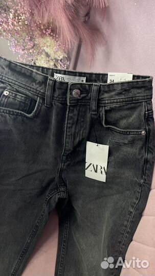 Джинсы zara mom fit 34