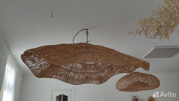 Абажуры плетеные светильники