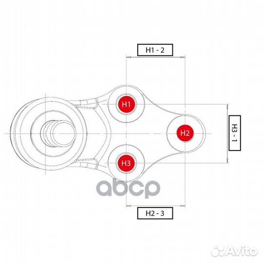 Опора шаровая CB0057L CTR