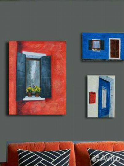 Интерьерные авторские текстурные картины маслом