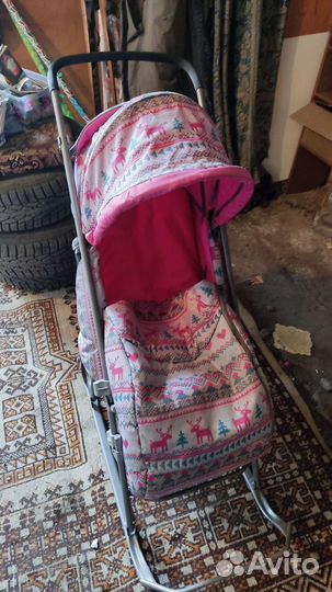 Детские санки коляска