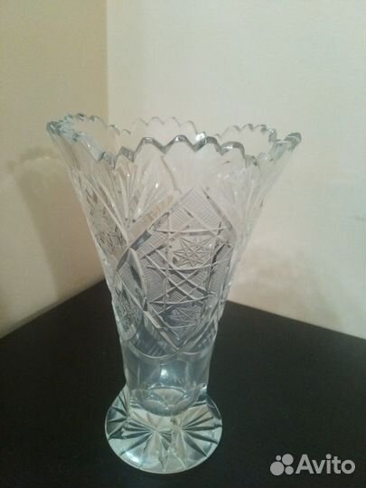 Хрустальная ваза винтаж