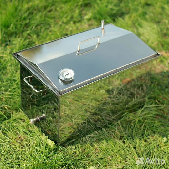 Коптильня с гидрозатвором 2 в 1 (гор/хол копчение)