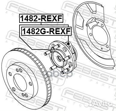 Ступица передняя 1482grexf Febest