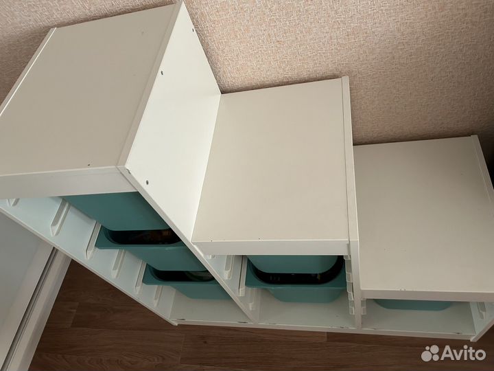 IKEA стеллаж горка c контейнерами