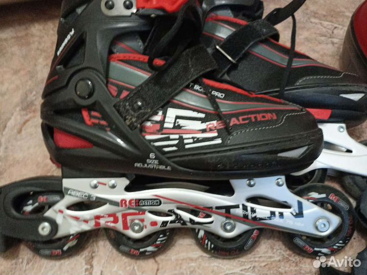 Роликовые коньки и защита