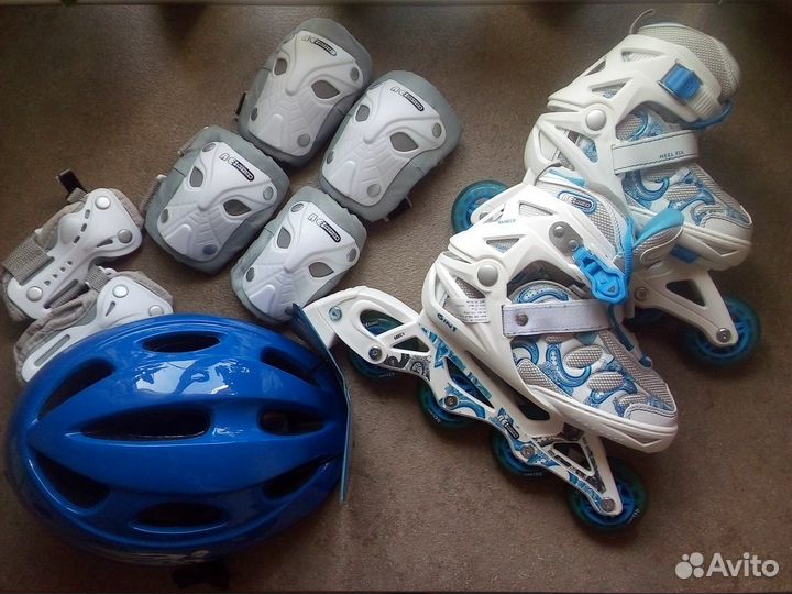 Новые Роликовые коньки 4 в 1 + защита + сумка