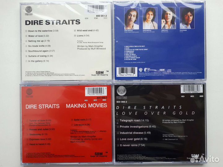 CD диски Dire Straits и Mark Knopfler