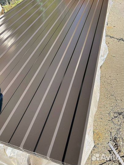 Профнастил С8 для забора RAL 8017 коричневый