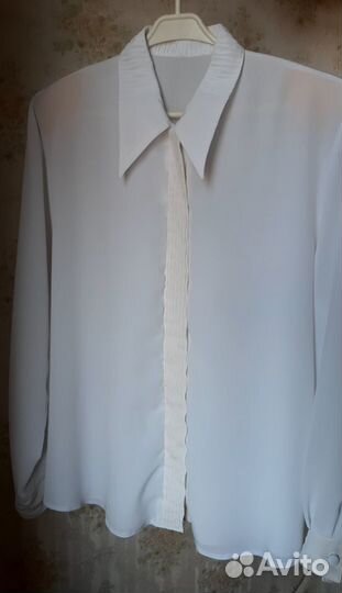 Блуза винтаж р.48-50 белая
