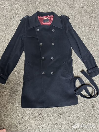 Пальто мужское zara черное