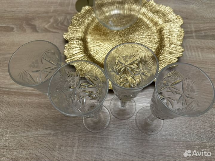 Хрустальные фужеры гусь хрустальный СССР