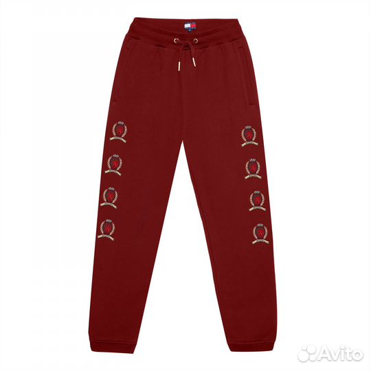 Бордовые спортивные штаны для мужчин Tommy Jeans