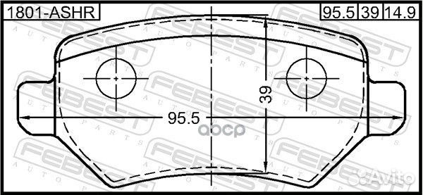 Колодки тормозные (комплект) зад прав/лев 1
