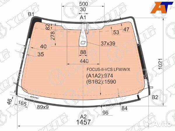 Стекло лобовое ford focus ST
