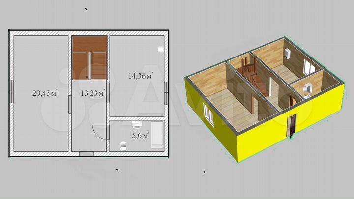 Дом 107,4 м² на участке 4 сот.