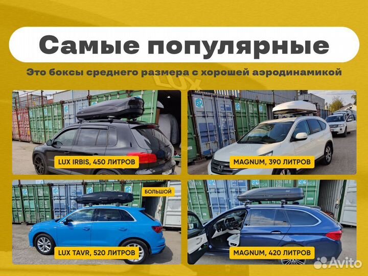 Прокат автобокса на крышу авто С установкой