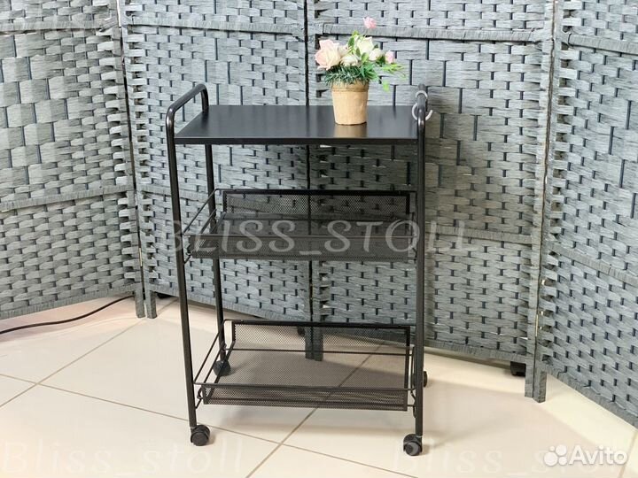 Тележка этажерка сетчатая