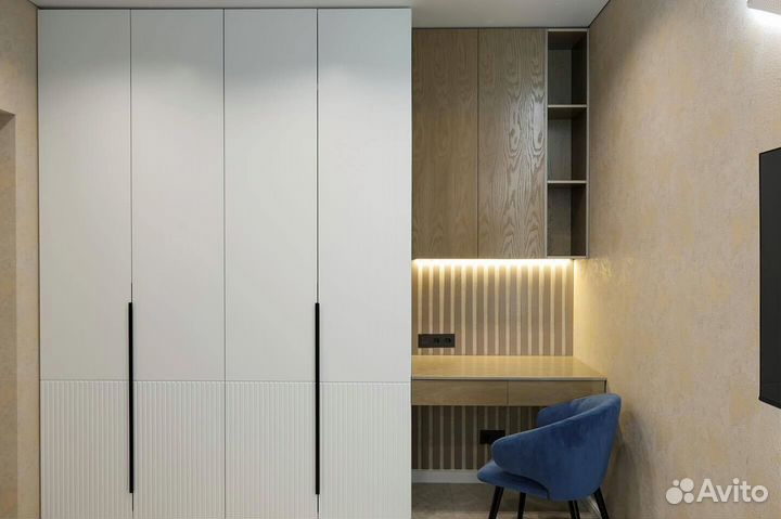 Шкаф распашной с фрезерованными фасадами