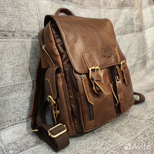 Мужской кожаный рюкзак из натуральной кожи