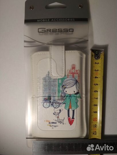 Чехол сумочка для маленького смартфона бронь