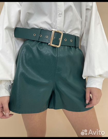 Шорты кожаные женские