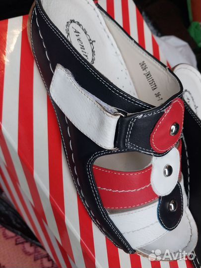 Сабо женские 37 размер натуральная кожа