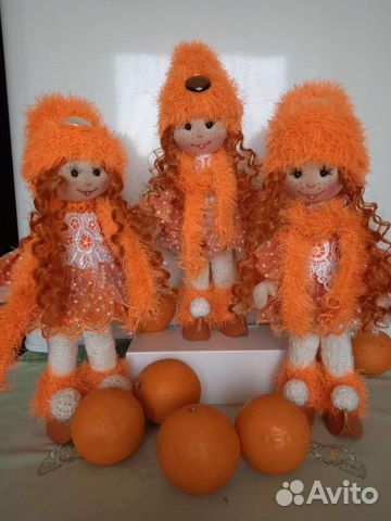 Текстильная интерьерная кукла ручной работы